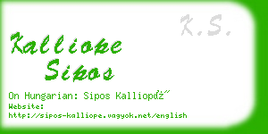 kalliope sipos business card